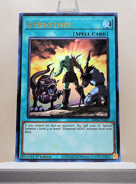 Yugioh! 1x A Hero Lives (RA04 - Ultra Rare) 1st Edition