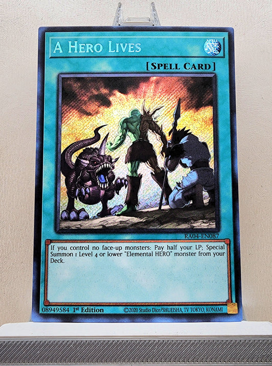 Yugioh! 1x A Hero Lives (RA04 - Secret Rare) 1st Edition
