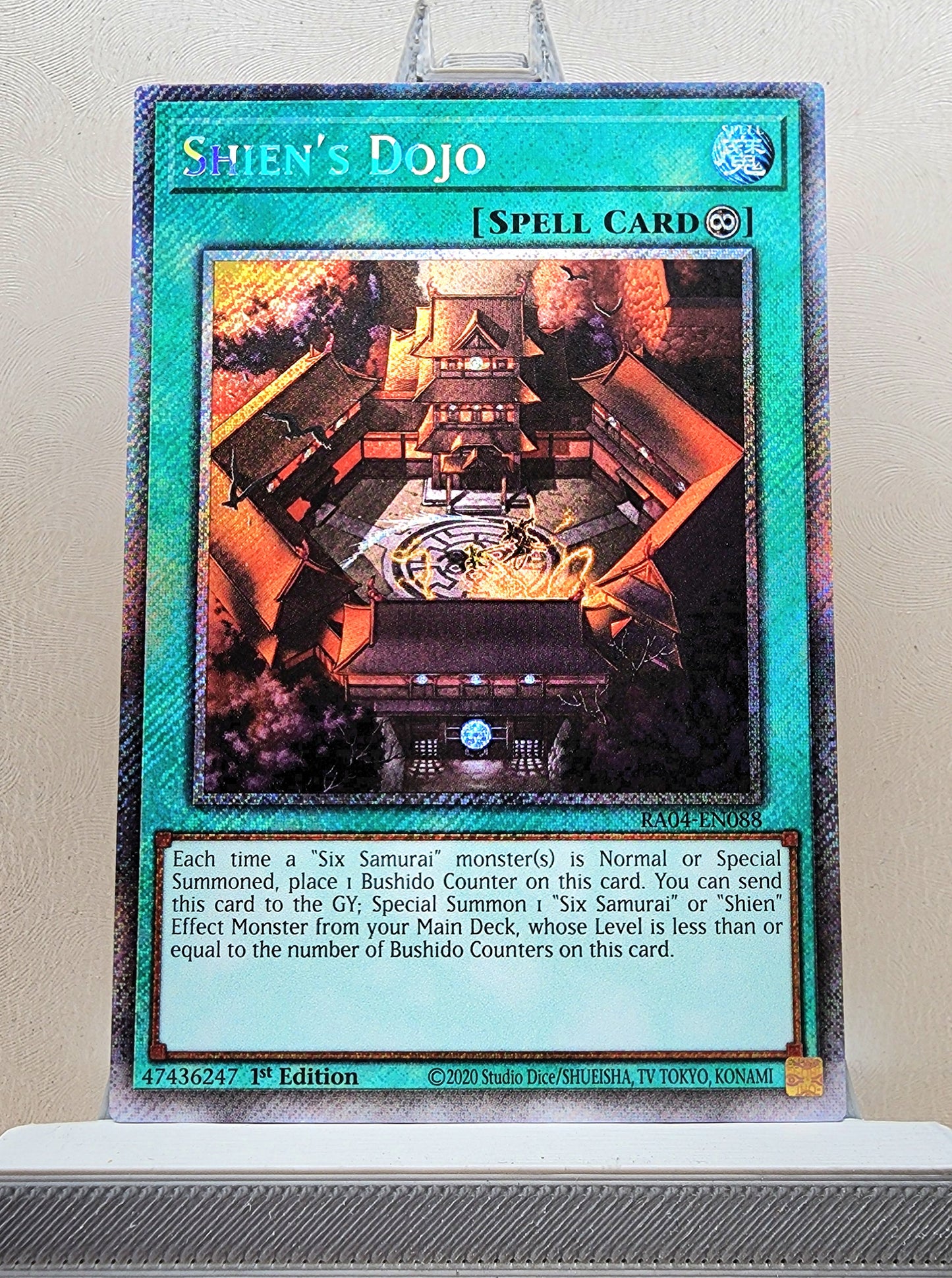 Yugioh! 1x Shien's Dojo (RA04 - Platinum Secret Rare) 1st Edition