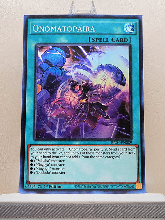 Yugioh! 1x Onomatopaira (RA04 - Super Rare) 1st Edition