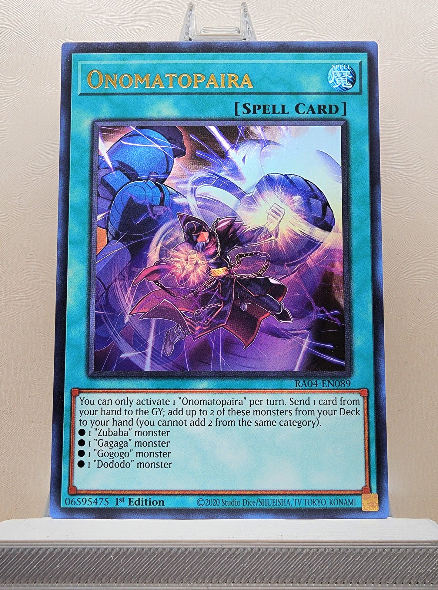 Yugioh! 1x Onomatopaira (RA04 - Ultra Rare) 1st Edition