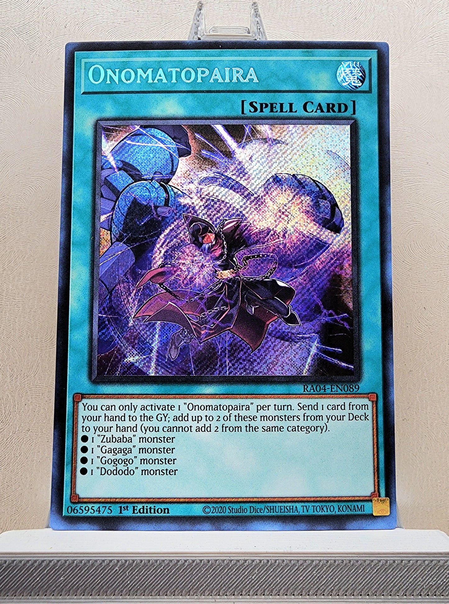 Yugioh! 1x Onomatopaira (RA04 - Secret Rare) 1st Edition