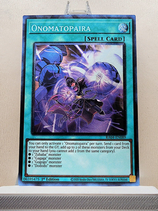 Yugioh! 1x Onomatopaira (RA04 - Prismatic Collectors Rare) 1st Edition