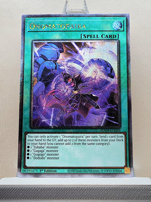 Yugioh! 1x Onomatopaira (RA04 - Quarter Century Secret Rare) 1st Edition