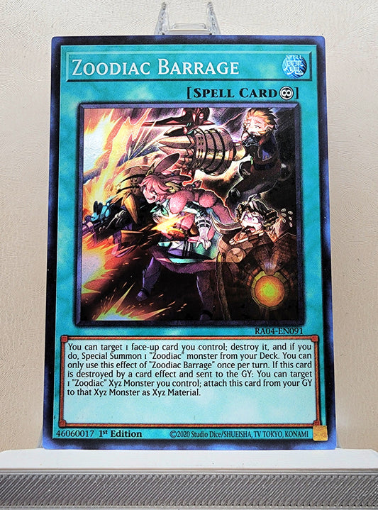 Yugioh! 1x Zoodiac Barrage (RA04 - Super Rare) 1st Edition