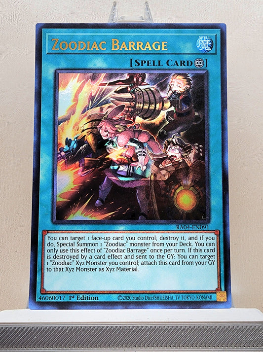 Yugioh! 1x Zoodiac Barrage (RA04 - Ultra Rare) 1st Edition