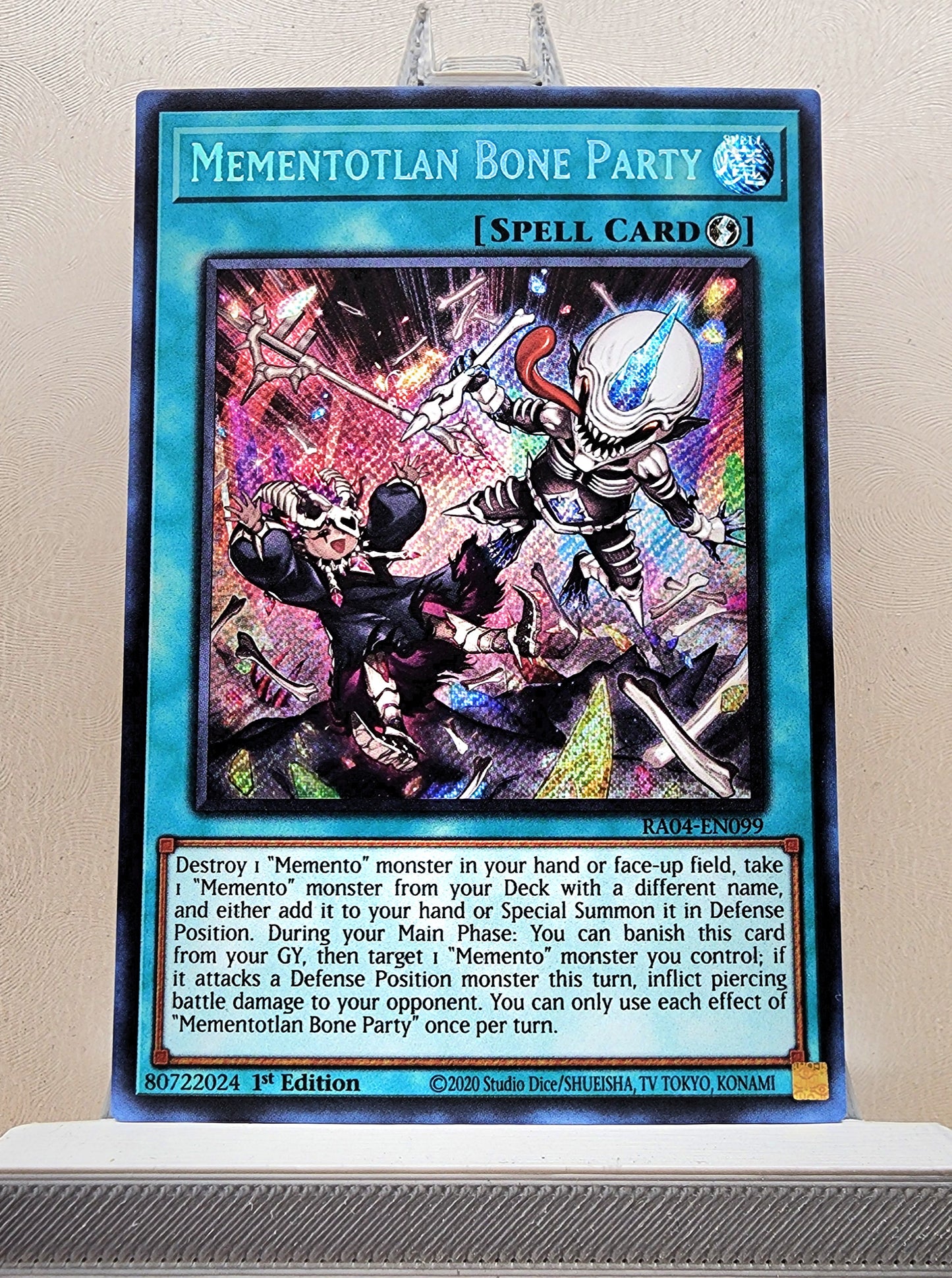 Yugioh! 1x Mementotlan Bone Party (RA04 - Secret Rare) 1st Edition