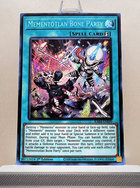 Yugioh! 1x Mementotlan Bone Party (RA04 - Secret Rare) 1st Edition