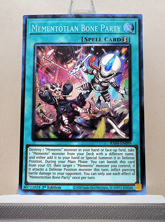 Yugioh! 1x Mementotlan Bone Party (RA04 - Prismatic Collectors Rare) 1st Edition