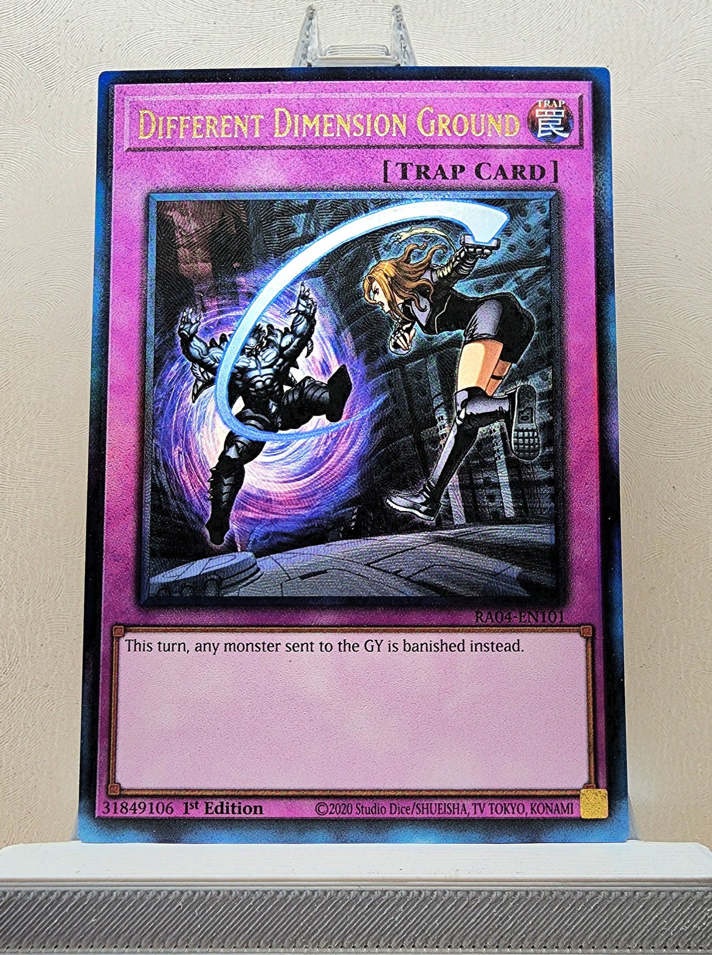 Yugioh! 1x Different Dimension Ground (RA04 - Prismatic Ultimate Rare) 1st Edition