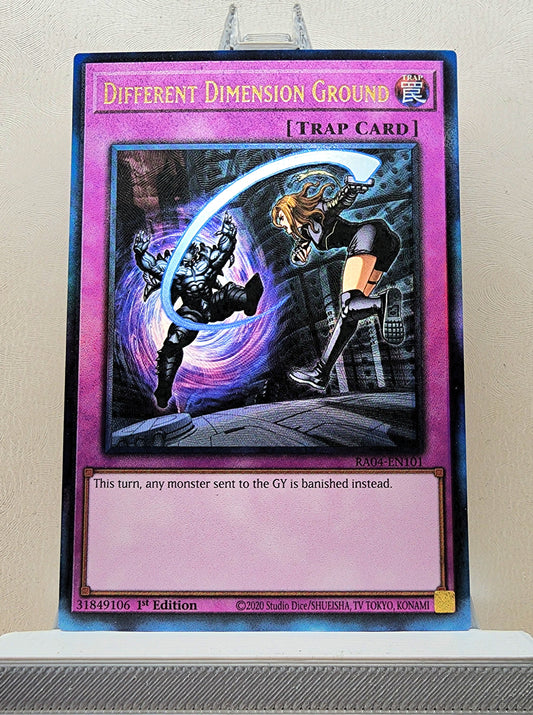 Yugioh! 1x Different Dimension Ground (RA04 - Prismatic Ultimate Rare) 1st Edition