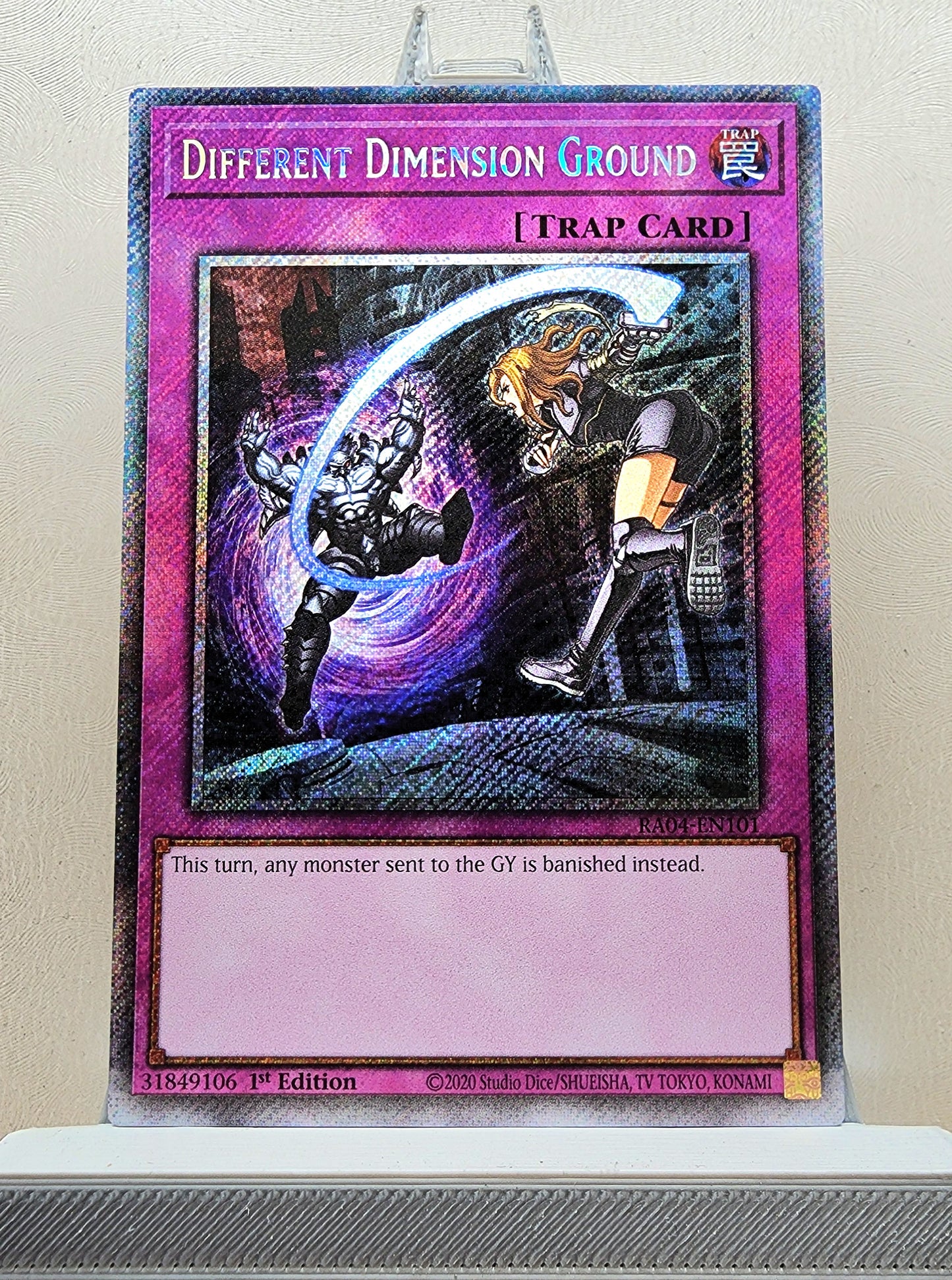 Yugioh! 1x Different Dimension Ground (RA04 - Platinum Secret Rare) 1st Edition
