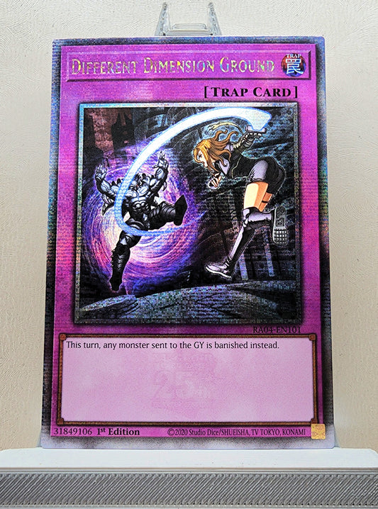 Yugioh! 1x Different Dimension Ground (RA04 - Quarter Century Secret Rare) 1st Edition