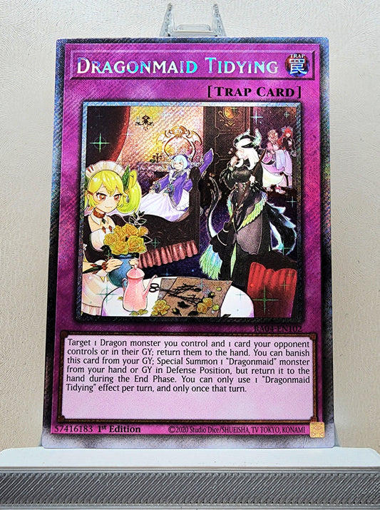 Yugioh! 1x Dragonmaid Tidying (RA04 - Platinum Secret Rare) 1st Edition