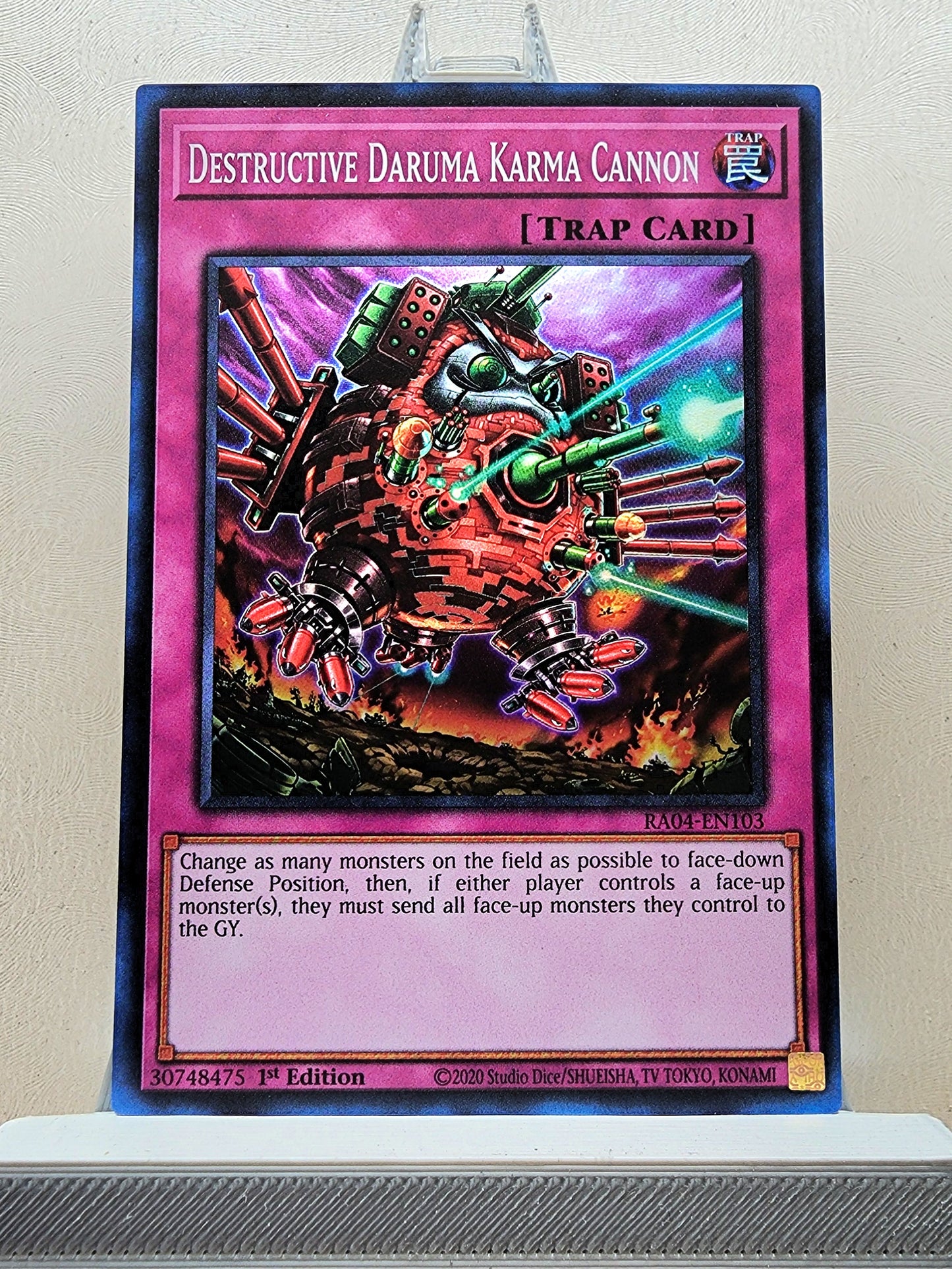Yugioh! 1x Destructive Daruma Karma Cannon (RA04 - Super Rare) 1st Edition
