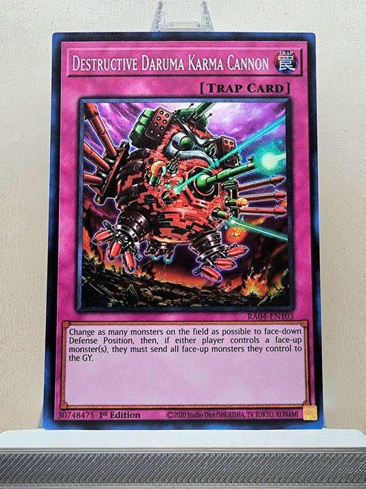 Yugioh! 1x Destructive Daruma Karma Cannon (RA04 - Super Rare) 1st Edition