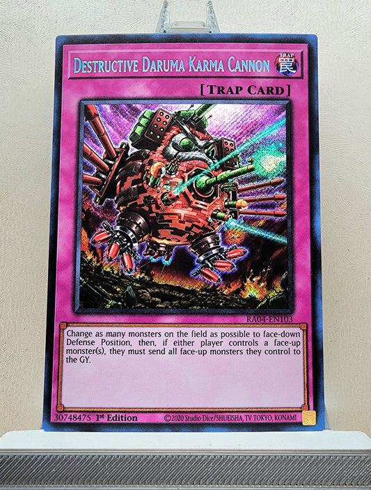 Yugioh! 1x Destructive Daruma Karma Cannon (RA04 - Secret Rare) 1st Edition