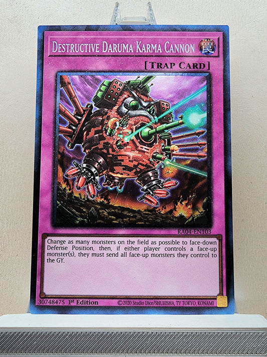 Yugioh! 1x Destructive Daruma Karma Cannon (RA04 - Prismatic Collectors Rare) 1st Edition