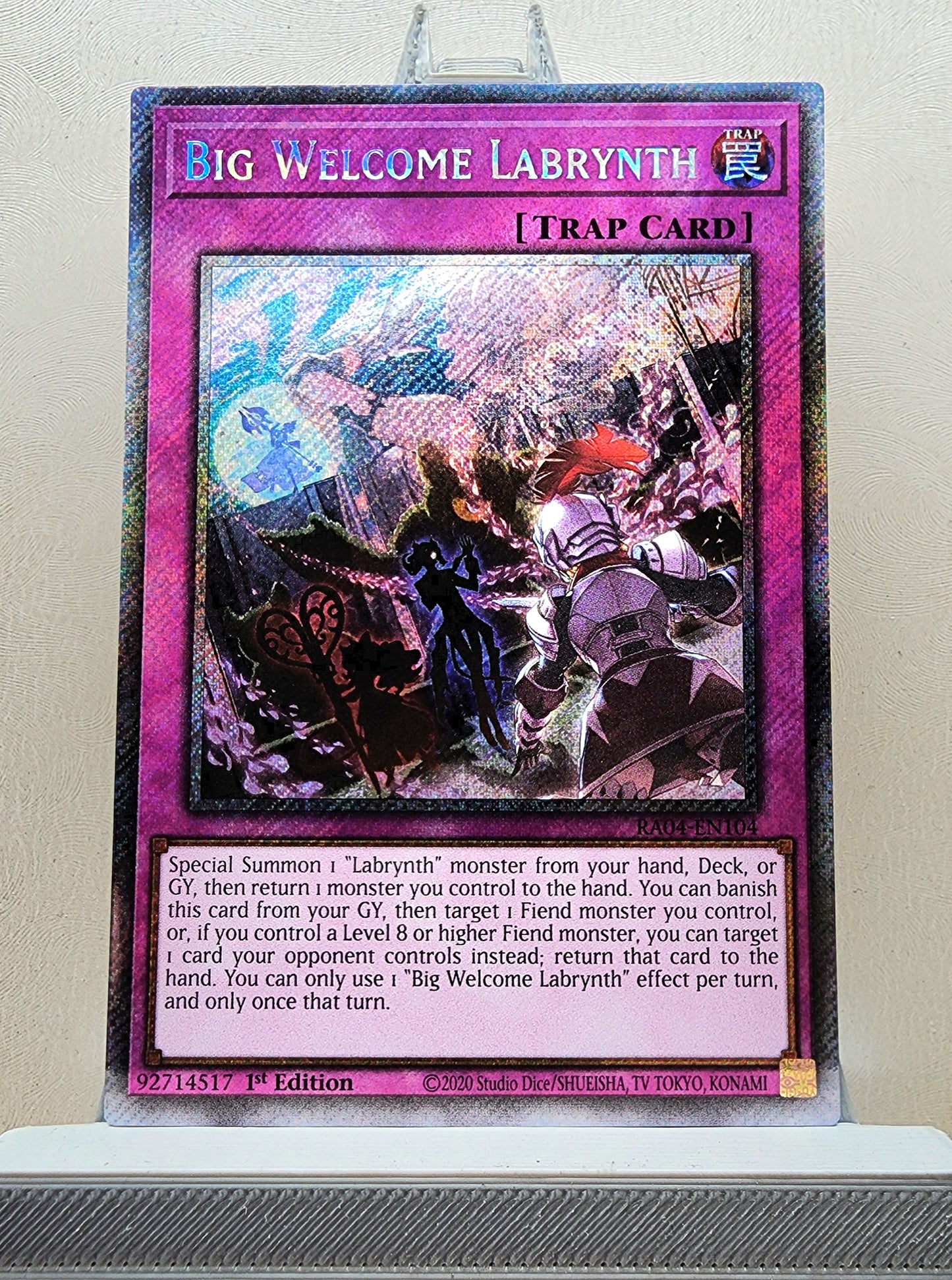 Yugioh! 1x Big Welcome Labrynth (RA04 - Platinum Secret Rare) 1st Edition