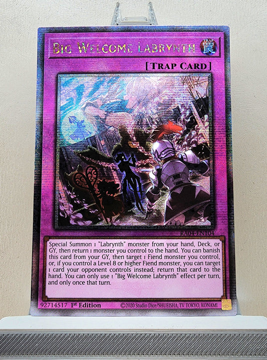Yugioh! 1x Big Welcome Labrynth (RA04 - Quarter Century Secret Rare) 1st Edition