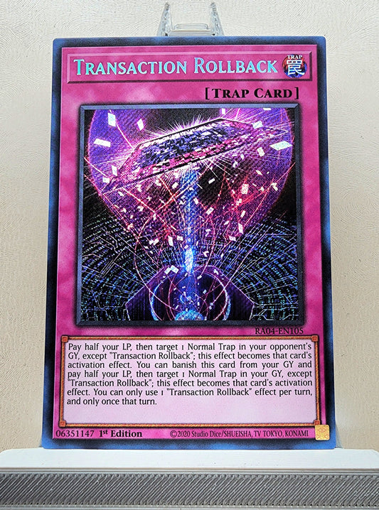 Yugioh! 1x Transaction Rollback (RA04 - Secret Rare) 1st Edition