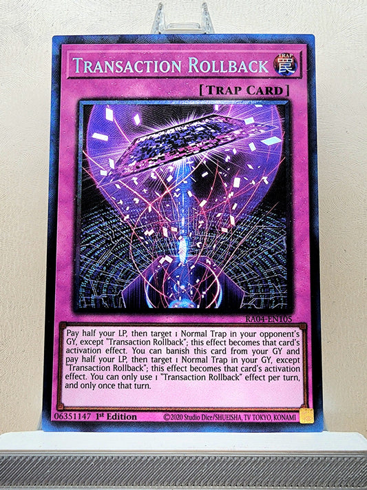 Yugioh! 1x Transaction Rollback (RA04 - Prismatic Collectors Rare) 1st Edition