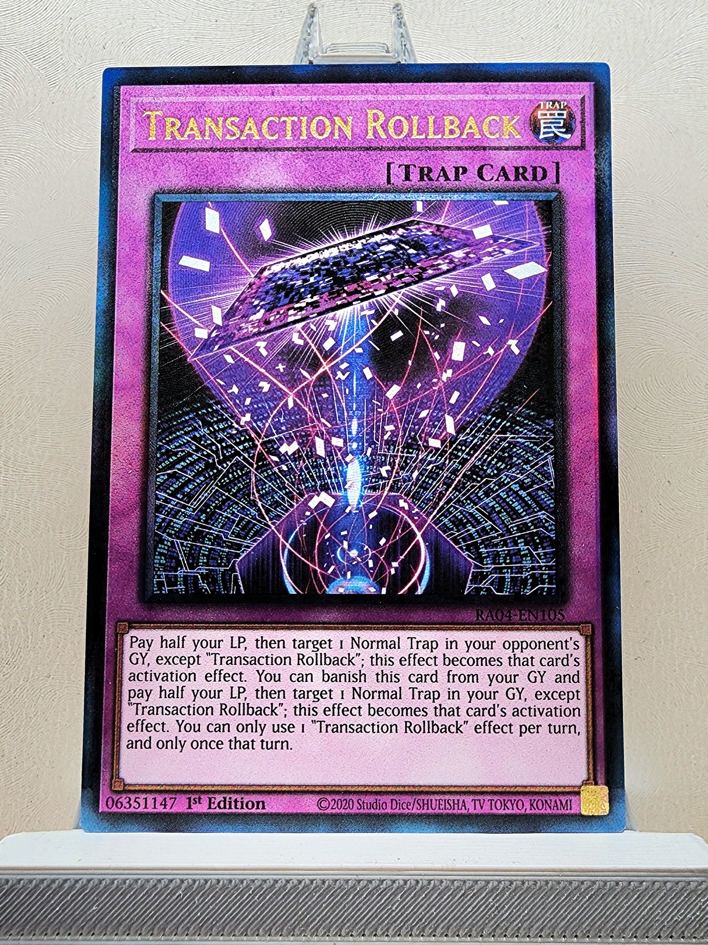 Yugioh! 1x Transaction Rollback (RA04 - Prismatic Ultimate Rare) 1st Edition