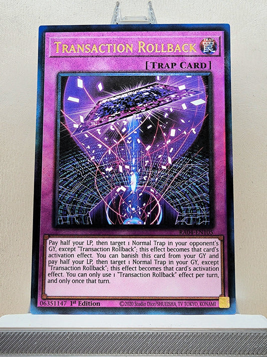 Yugioh! 1x Transaction Rollback (RA04 - Prismatic Ultimate Rare) 1st Edition