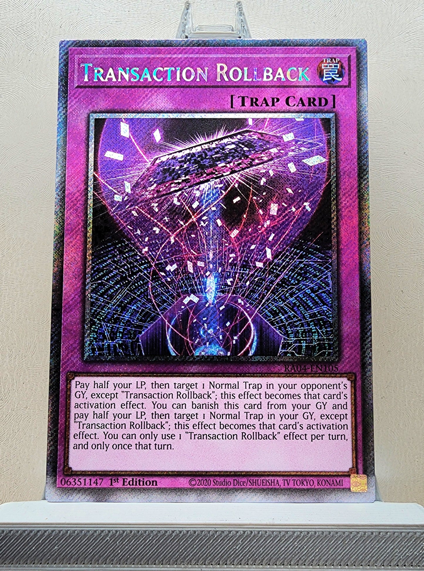 Yugioh! 1x Transaction Rollback (RA04 - Platinum Secret Rare) 1st Edition