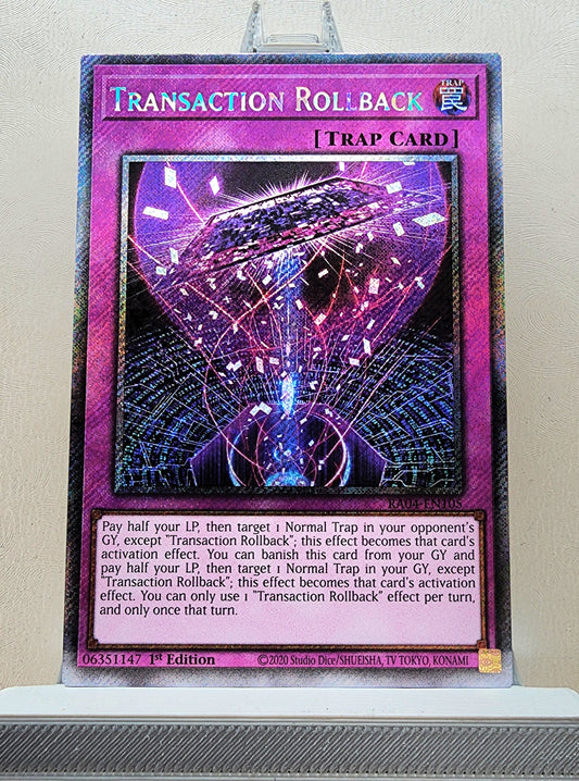 Yugioh! 1x Transaction Rollback (RA04 - Platinum Secret Rare) 1st Edition