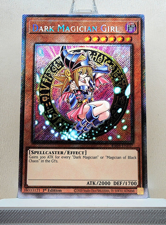 Yugioh! 1x Dark Magician Girl 3rd Art (RA04 - Platinum Secret Rare) 1st Edition