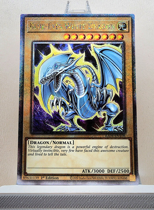 Yugioh! 1x Blue-Eyes White Dragon 7th Art (RA04 - Quarter Century Secret Rare) 1st Edition