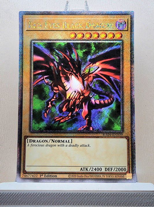 Yugioh! 1x Red-Eyes Black Dragon 4th Art (RA04 - Quarter Century Secret Rare) 1st Edition