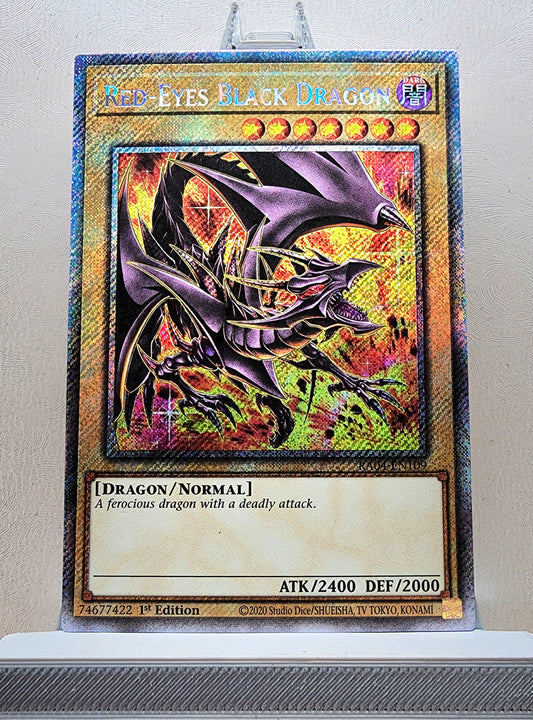 Yugioh! 1x Red-Eyes Black Dragon 8th Art (RA04 - Platinum Secret Rare) 1st Edition