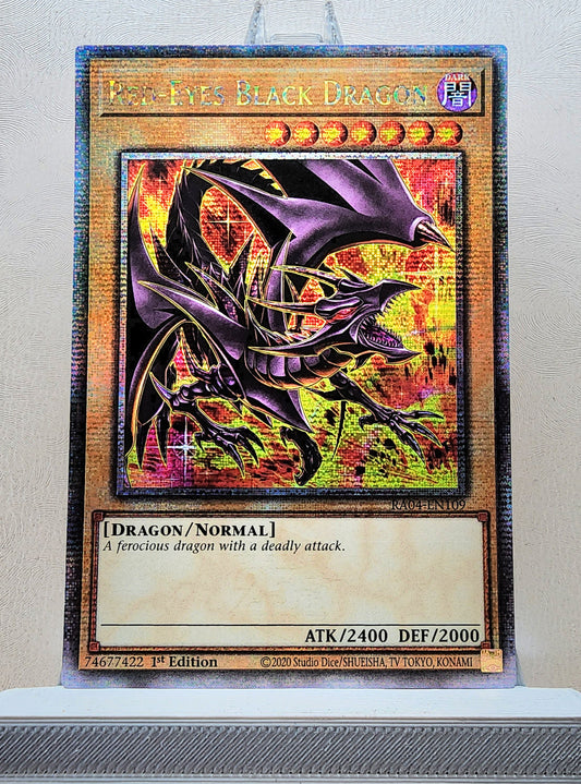 Yugioh! 1x Red-Eyes Black Dragon 8th Art (RA04 - Quarter Century Secret Rare) 1st Edition