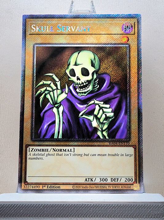Yugioh! 1x Skull Servant (RA04 - Platinum Secret Rare) 1st Edition