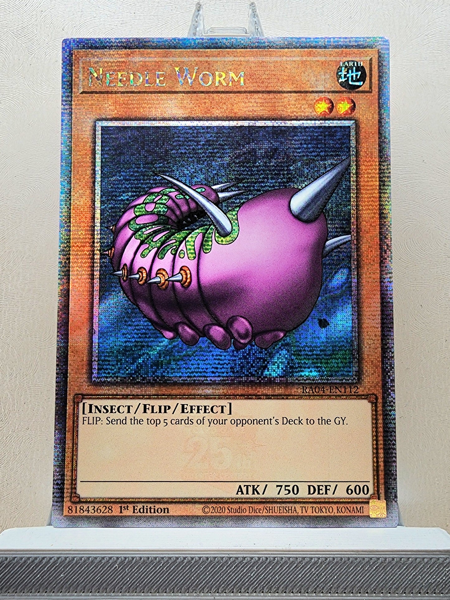 Yugioh! 1x Needle Worm (RA04 - Quarter Century Secret Rare) 1st Edition
