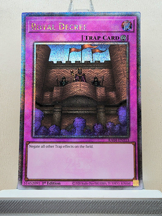 Yugioh! 1x Royal Decree (RA04 - Quarter Century Secret Rare) 1st Edition