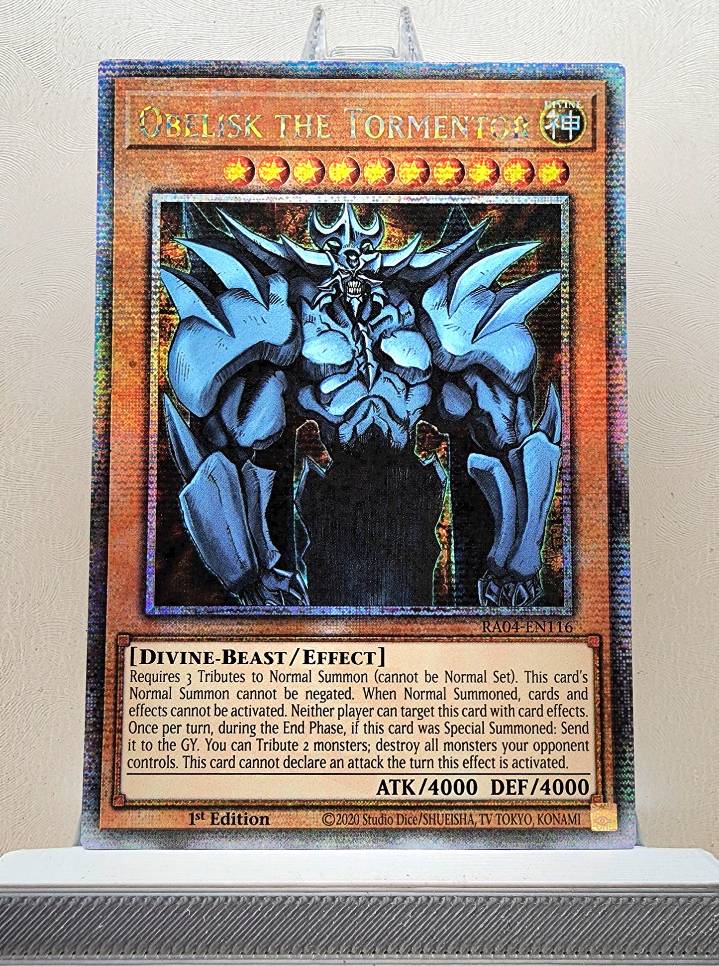 Yugioh! 1x Obelisk the Tormentor (RA04 - Quarter Century Secret Rare) 1st Edition