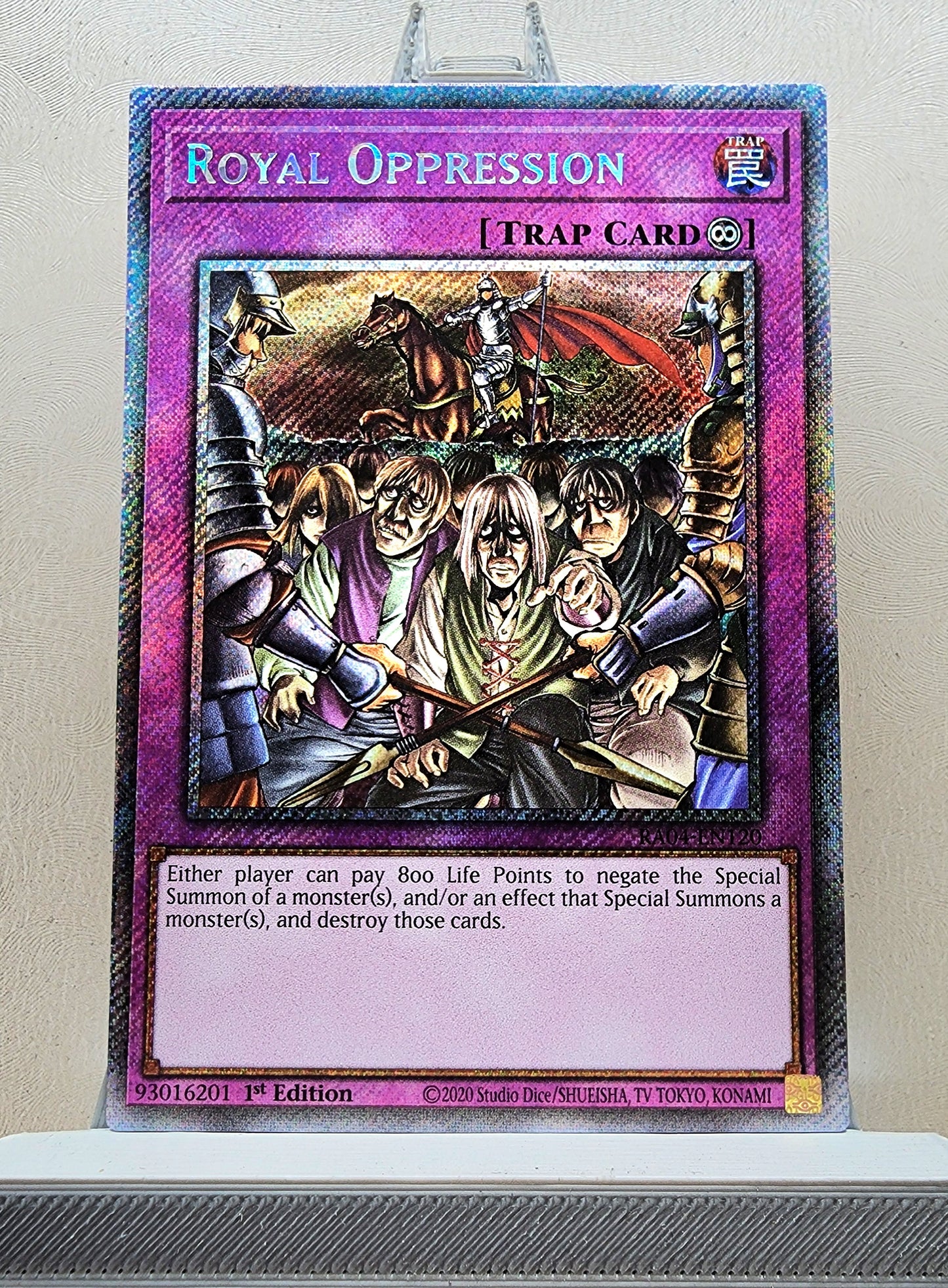 Yugioh! 1x Royal Oppression (RA04 - Platinum Secret Rare) 1st Edition