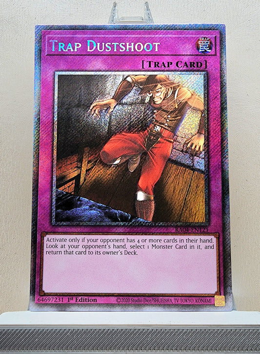 Yugioh! 1x Trap Dustshoot (RA04 - Platinum Secret Rare) 1st Edition
