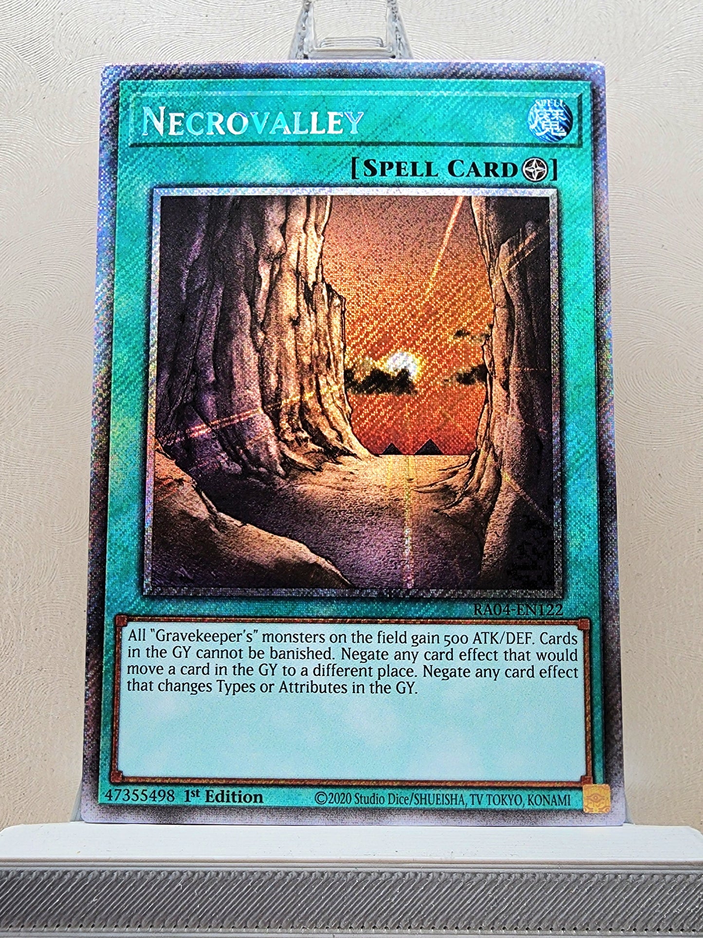 Yugioh! 1x Necrovalley (RA04 - Platinum Secret Rare) 1st Edition