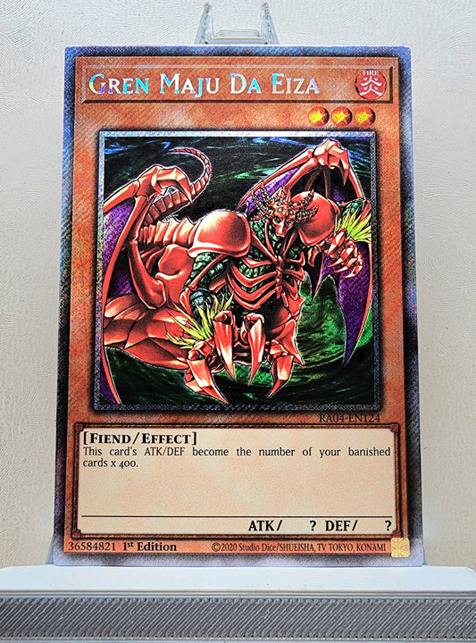 Yugioh! 1x Gren Maju Da Eiza (RA04 - Platinum Secret Rare) 1st Edition