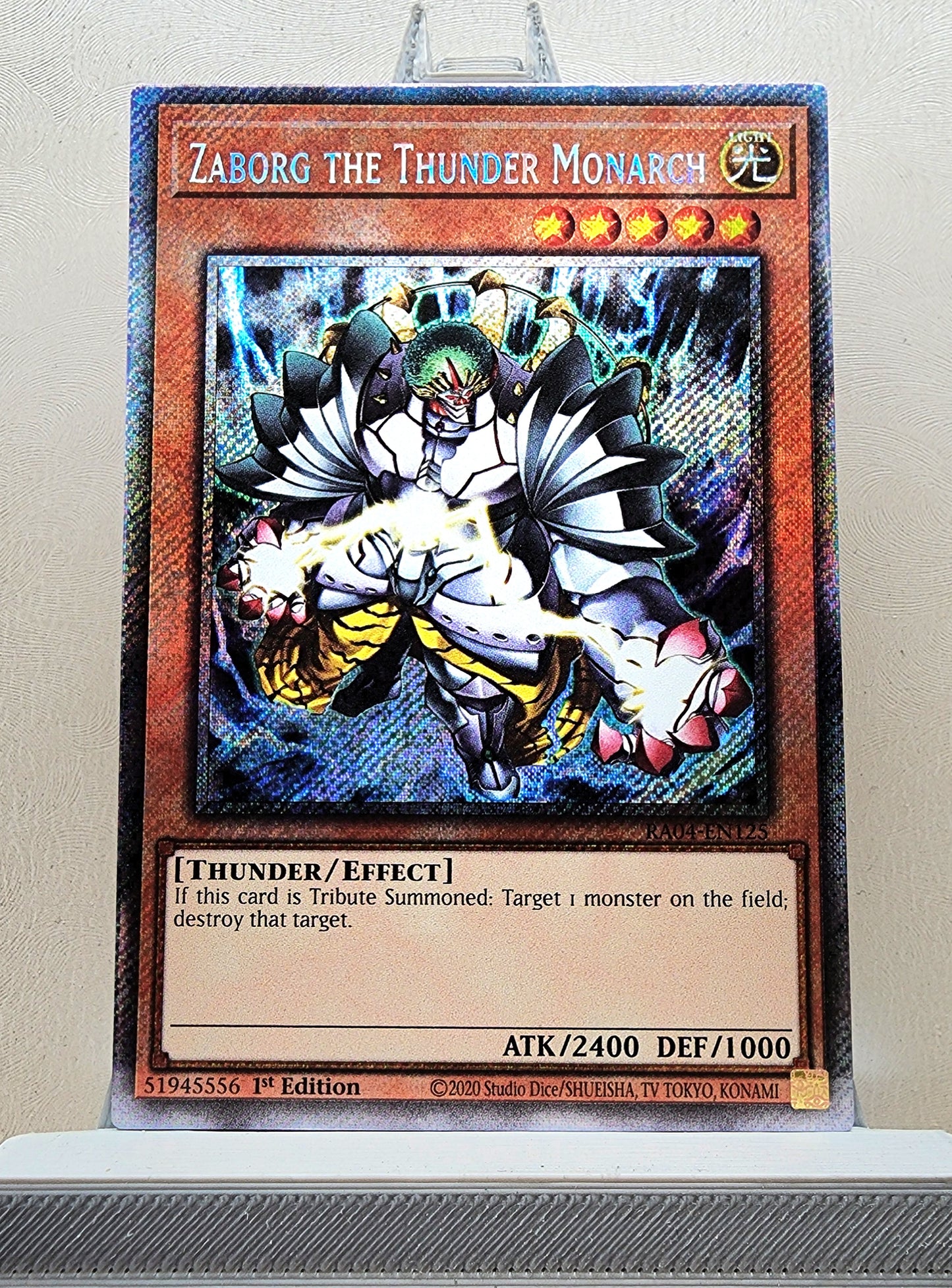 Yugioh! 1x Zaborg the Thunder Monarch (RA04 - Platinum Secret Rare) 1st Edition