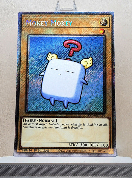 Yugioh! 1x Mokey Mokey (RA04 - Platinum Secret Rare) 1st Edition