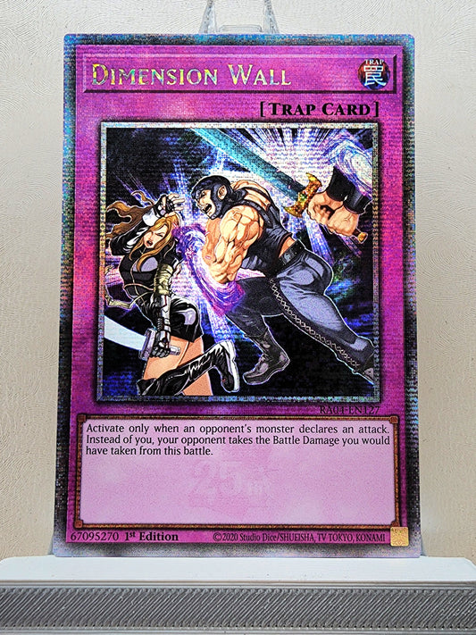 Yugioh! 1x Dimension Wall (RA04 - Quarter Century Secret Rare) 1st Edition