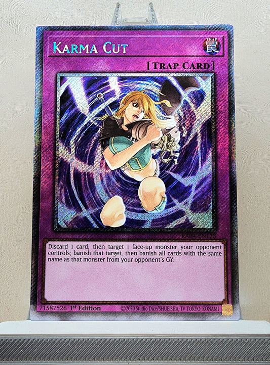 Yugioh! 1x Karma Cut (RA04 - Platinum Secret Rare) 1st Edition