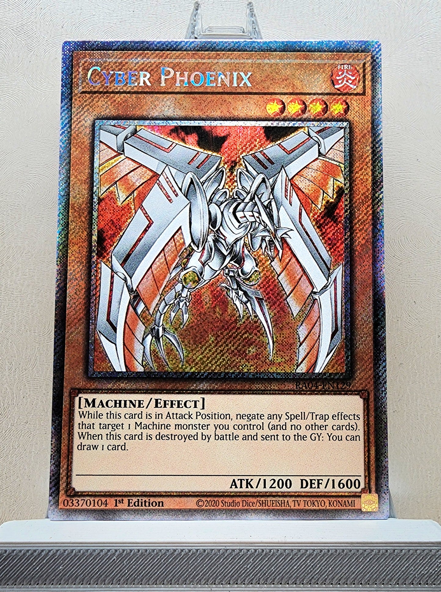 Yugioh! 1x Cyber Phoenix (RA04 - Platinum Secret Rare) 1st Edition