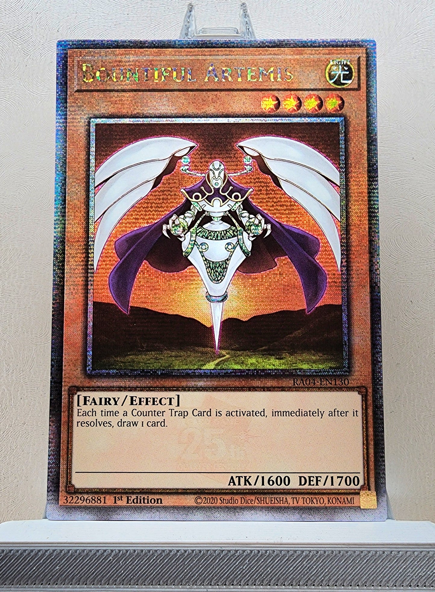 Yugioh! 1x Bountiful Artemis (RA04 - Quarter Century Secret Rare) 1st Edition