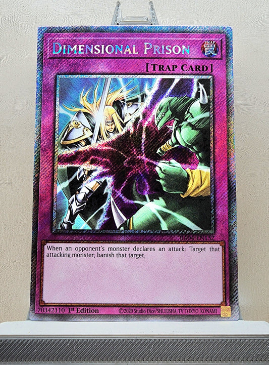 Yugioh! 1x Dimensional Prison (RA04 - Platinum Secret Rare) 1st Edition
